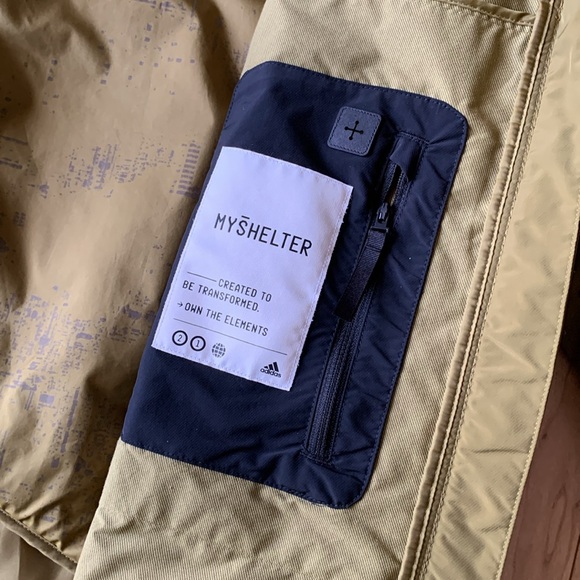 Adidas Myshelter waterproof windbreaker parka/jacket with Stand-Up Collar - Picture 3 of 16